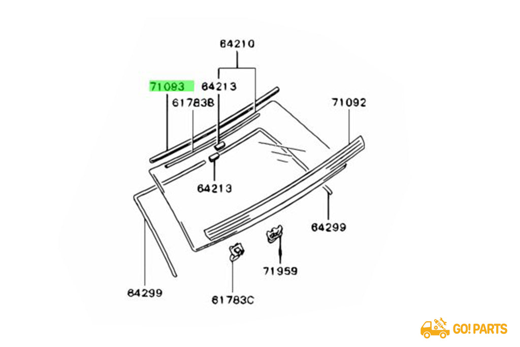 Mitsubishi Lancer Evolution Evo 2 / 3 CE9A Rear Windshield Upper Mould ...