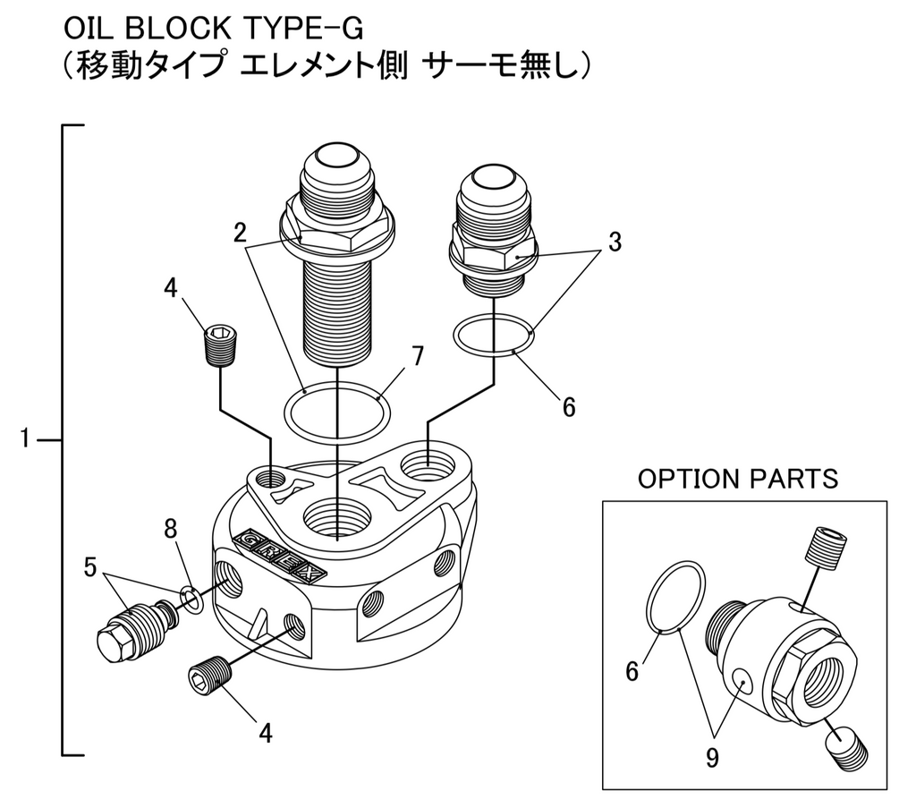 GREDDY OIL BLOCK TYPE-G (MU MOVEMENT TYPE ELEMENT SIDE THERMO) FOR 124 ...